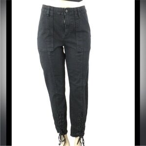 Vince Camuto Laced Up Cuff Pants Navy Blue 28/6